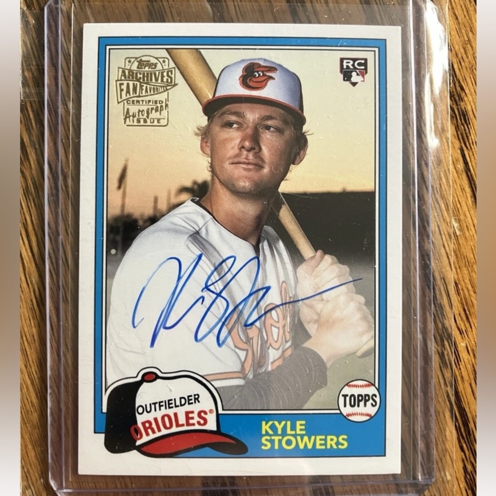Topps Kyle Stowers Autograph Rookie Baseball Card